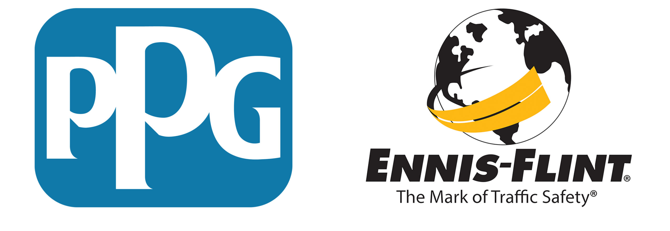The logos for PPG and Ennis-Flint